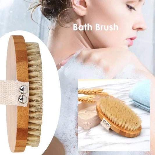 Natural Boar Bristle Organic Dry Skin Body Brush